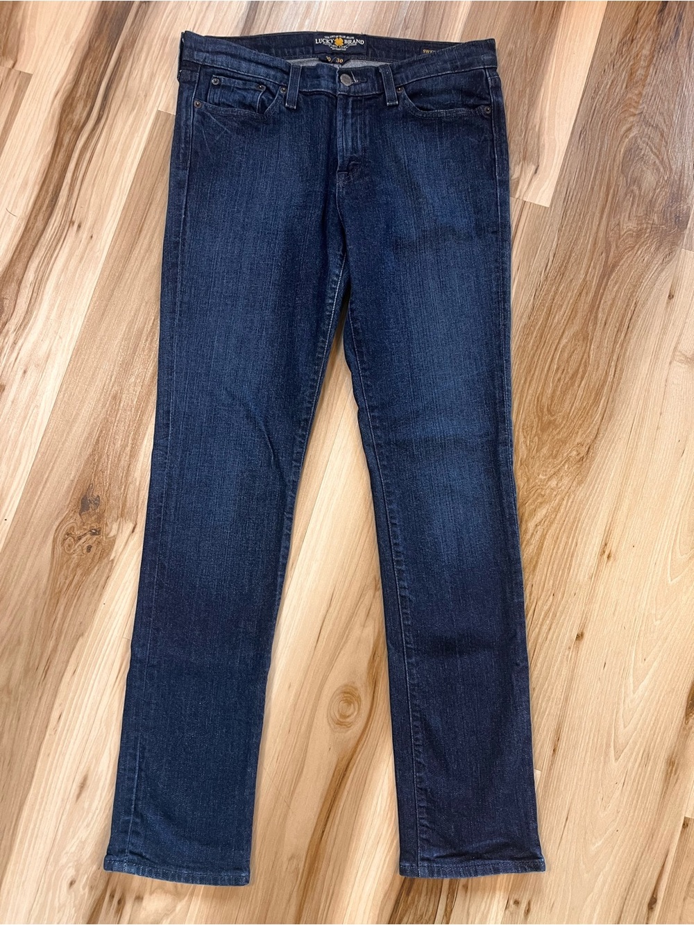 Lucky Brand Jeans Women’s 10/30 Stark Sweet N Straight Leg Blue Denim Stretch